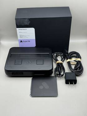 Analogue 752830106956 Super Nt Black Nintendo - Snes Cib Complete In Box Tested