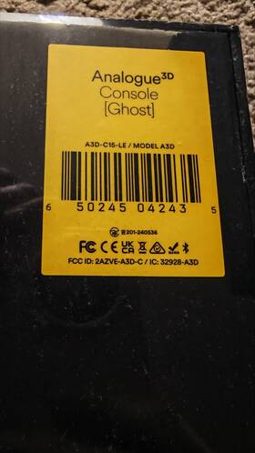 Analogue A3d-c12-le 3d Console Ghost Prototype Color System