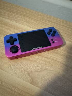 Anbernic Rg280m Gaming Device - Metal Shell. Purple/pink