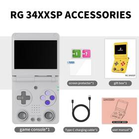Anbernic Rg34xxsp 3.4 Inch Ips 64 Bit Linux Retro Mini Flip Video Game Console