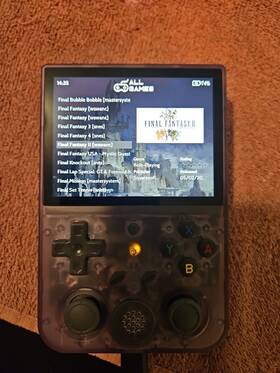 Anbernic Rg353v 3.5 Inch Handheld Game Console Android Linux Transparent Purple