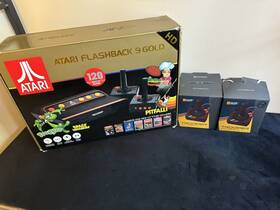 Atari 1adcwlzxsz Flashback 9 Gold Console With 120 Built-in Games 2 Extra Remotes