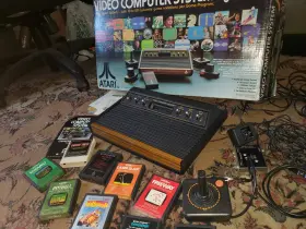 30071j Atari Rare 1977 2600 Vcs Heavy Sixer Console System In Original Box Chess Piece