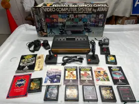 568255893 Atari 1982 Vcs Cx2600 6 Switch Console System In Original Matching Box Package
