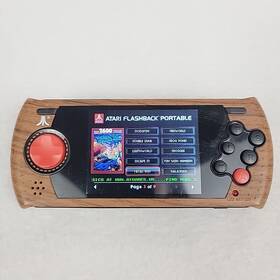 Atari 818858029803 Rare Flashback Portable Deluxe Woodgrain Handheld 80 Games Tested Working