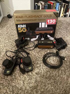 Atari Ar3080 Flashback Gold Console 50th Anniversary Edition 130 Built-in Games