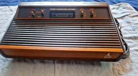 Atari Atari-2600a 2600 4 Switch Console With Pac-man Game Cartridge Tested And Works