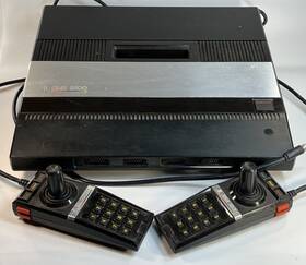 Atari Cx5200 5200 4 Port Console And 2 Controllers Cover Tested Working No Power Adapter