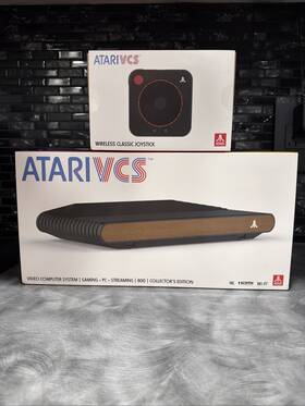 Atari Vcs800 Vcs 800 Collector S Wood Panel 1 Wireless Joysticks/controller New