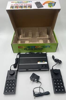 Atgames Cv450d Colecovision Flashback Classic Game Console 61 Games 2 Controller No Overlays