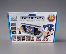 Gp2632bxq Atgames Sega Genesis Portable Game Player Handheld Deluxe 80 Built-in Games Cib Vg