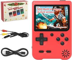 Avainaly 711181214475 Retro Handheld Game Console 3-inch Ips Screen Portable With 500 Bui