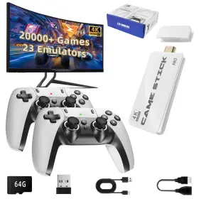 M15w Badgoal 2025 Retro Game Console 4k Hdmi 20000 Games Dual Controllers 64gb