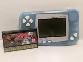 Swj-77701p Bandai Wonderswan Console Soda Blue Sw-001 With Detective Conan Game - Tested