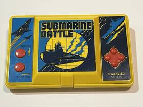 Casio Cg-330 Submarine Battle Game Lcd Handheld 1985 Japan Tested Working