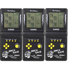 Desyeryamimi Hc-8050 Handheld Brick Game Console 3.5-inch Large Screen Black Building Blo