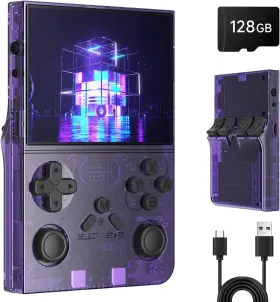 Drj 711181033250 R40 Retro Handheld Game Console - 128gb With 25k Games 3.5 Inch Ips Screen 30