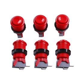 Easyget 761895849586 6 Pcs/set Happ Type Standard Arcade Push Button With Microswitch For Mame/jam