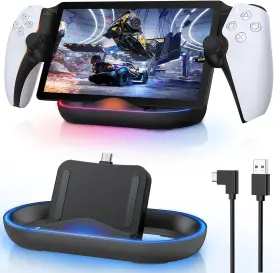 Psp8b-us Fastsnail Charging Stand For Ps Portal Remote Player Portable Charge Black
