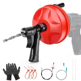 Psdcrt03 Feeloco Upgrade Plumbing Snake Drain Auger 25 Ft Automatic Retract With D