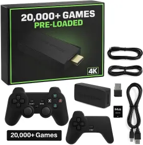 Frishay Teknologie 445037146162 Retro Game Stick 4k Hdmi 20 000 Classic Games 23 Emulators Plug And Play Nost