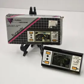 Inv-0806 Gakken Vintage Lcd Card Game Runaway In Box 1982 Tested Works