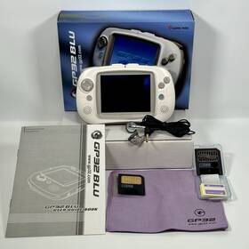 Gamepark Gp32 Rare Blu Console By In Box W 2 Memory Cards 128mb Headphones Rag