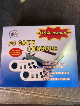 Gameware Ot-8008 Yobo Fc Av Game Console Usa Turbo Controllers Nintendo Nes Red And White. New