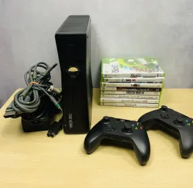 C3k-1400 Halo Xbox 360 S Slim 8 Games 250gb Console Cords 2 Controllers Bundle Set C3k-1400 Halo Xbox 360 S Slim 8 Games 250gb Console Cords 2 Controllers Bundle Set