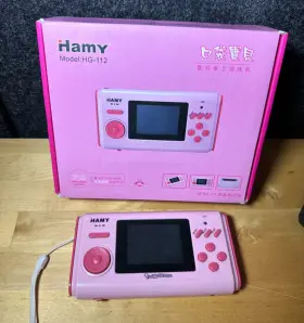 Hg-112 Hamy Pocketgame Nes / Famicom Clone - Portable With Built In Games Pink