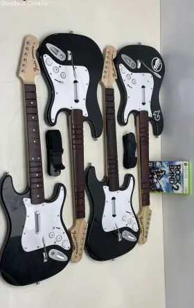 Ngwts2 Harmonix Lot Of 4 Untested Rockband Fender Stratocaster Guitars 2 Read Desc