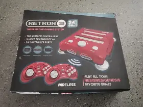 01535 Hyperkin 13048 Retron 3 2.4ghz Snes /nes /genesis Console And Controller. Battery Not
