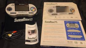Hyperkin M08889sfc Supaboy Sfc Snes Pocket Console Gray Color Cib 2018