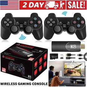 Ikaufen 980595420226 K8 Retro Game Console Plug&play Video Stick 2x Wireless Controller 4k Hdmi