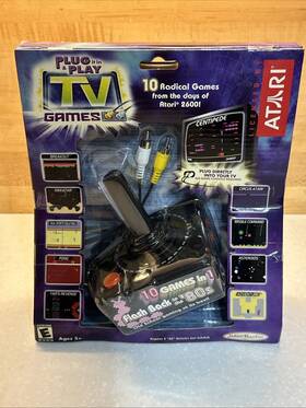 Jakks Pacific 60848 Atari 2004 Flash Back 10 Games In 1 Plug N Play Video Tv Game Brand New Sealed