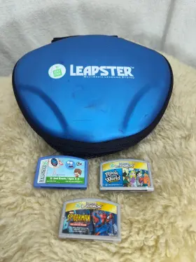 20200 Leapfrog Leapster Learning Game System With A/c Adaptor Case Plus 3 Games 20200 Leapfrog Leapster Learning Game System With A/c Adaptor Case Plus 3 Games
