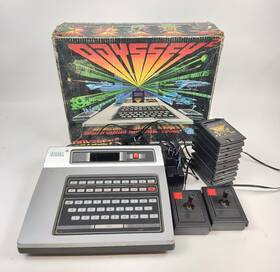 Magnavox Bj/bk7600 Vintage Odyssey 2 Game Console With 8 Games