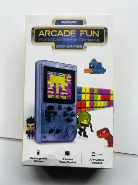 Pgc01588 Merkury Arcade Fun Portable Game Console 200 Games Rechargable Battery Original Cl Sica