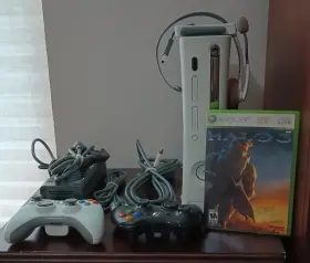 Microsoft 013162184605 2008 Xbox 360 Pro 60gb White Jasper Console Wireless Controller And Cords Read