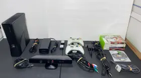 05816362022038631443 Microsoft Xbox 360 S Model 1439 Black Console 250gb - Av Cable And Adapter 2 Controller