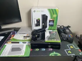 Microsoft 082228602808 Xbox 360 Slim- Bundle 250 Gb Black Console With Forza Accessories Nice Microsoft 082228602808 Xbox 360 Slim- Bundle 250 Gb Black Console With Forza Accessories Nice