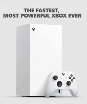 0f33cj624403kw Microsoft Xbox Series X All-digital 1tb Console White And Blue Controllers Head