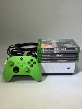 1388623106272194317 Microsoft Xbox One S 500gb White Console Bundle With 5 Games And Cables #ml1