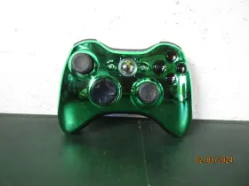 1403 Microsoft Xbox 360 Green Wireless Controller Model Rare