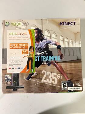Microsoft 2110066 Xbox 360 4gb Console Bundle Nike Kinect Training And Adventures New