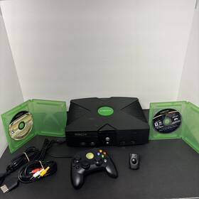 Microsoft 3170035 24502 Xbox Original Console Bundle-tested Need For Speed Black Edition Capcom Control