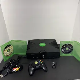 3170035 Microsoft 24502 Xbox Original Console Bundle-tested Need For Speed Black Edition Capcom Control