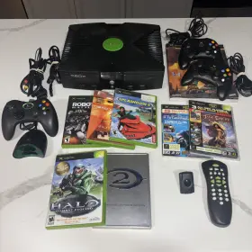 3219904 Microsoft 33505 Original Xbox Console Bundle With Controller And Cords Tested Working Og 5 Games