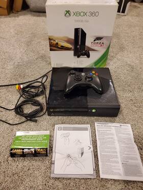 Microsoft 3m400030 Xbox 360 E 1538 Console 500gb Hdd Bundle Oem Controller Power Av Cables Turns On