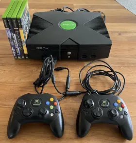 V1.6b Microsoft 513990144305 Xbox Original Console Bundle 2 Conts 4 Games All Tested And Working